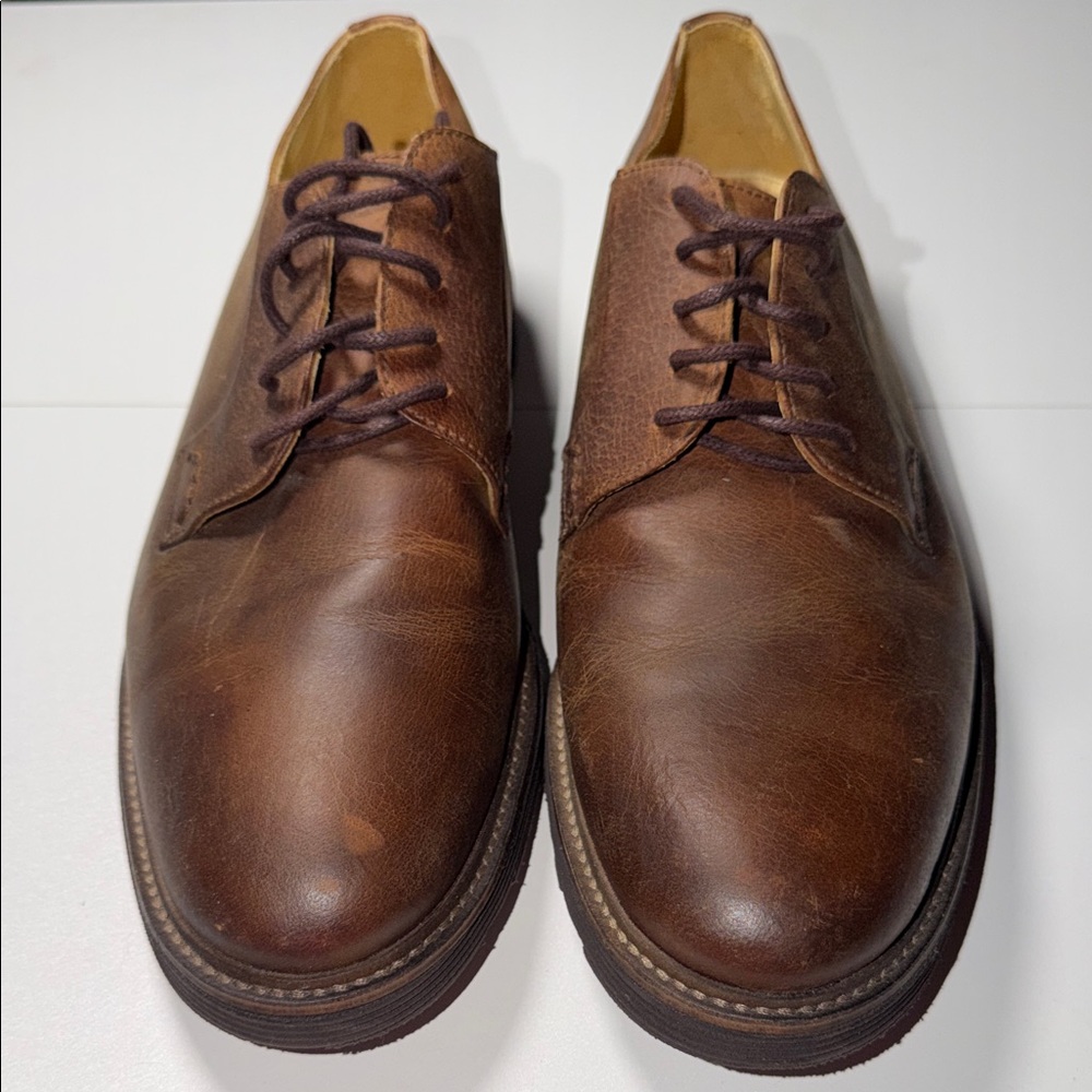 Martin Dingman Like New Men’s Brown Leather Derby Shoes Style 300380 Sz 9 1/2M - Picture 5 of 10